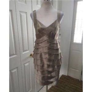 EUC London Times Beige Sandstone Shimmer Dress